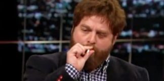 Un actor estadounidense se fumó un porro en directo