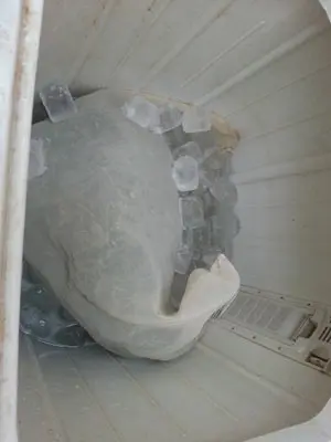 En este caso para 500gr de recortes utilizamos dos bolsas de hielo y 35l de agua.