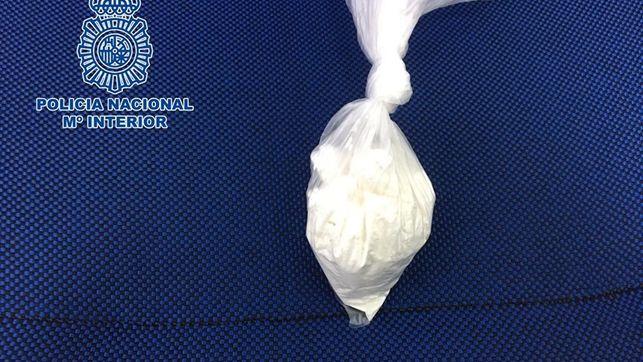 Bolsa cocaina intervenida Policia Nacional