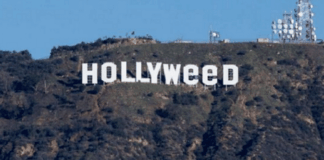 El cambio al letrero de Hollywood que recuerda que en California la marihuana ya es legal