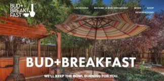 Así se ve la home de Bud + Breakfast.
