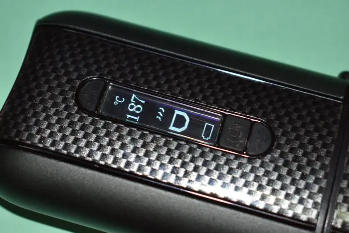 Pantalla digital para ajustar la temperatura