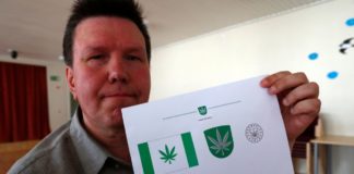 Municipio de Estonia coloca hoja de marihuana en su bandera Municipio de Estonia coloca hoja de marihuana en su bandera