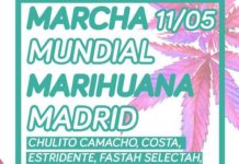 Madrid, escenario de la marcha a favor de regular la marihuana El cartel de la marcha de Madrid