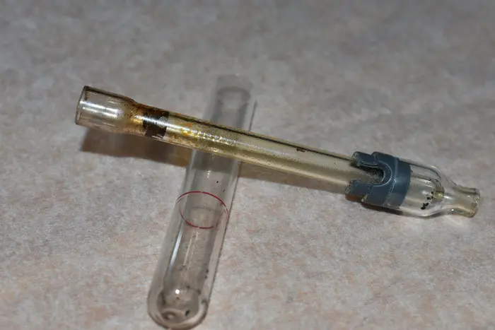 Vaporizador muy sucio tras un uso