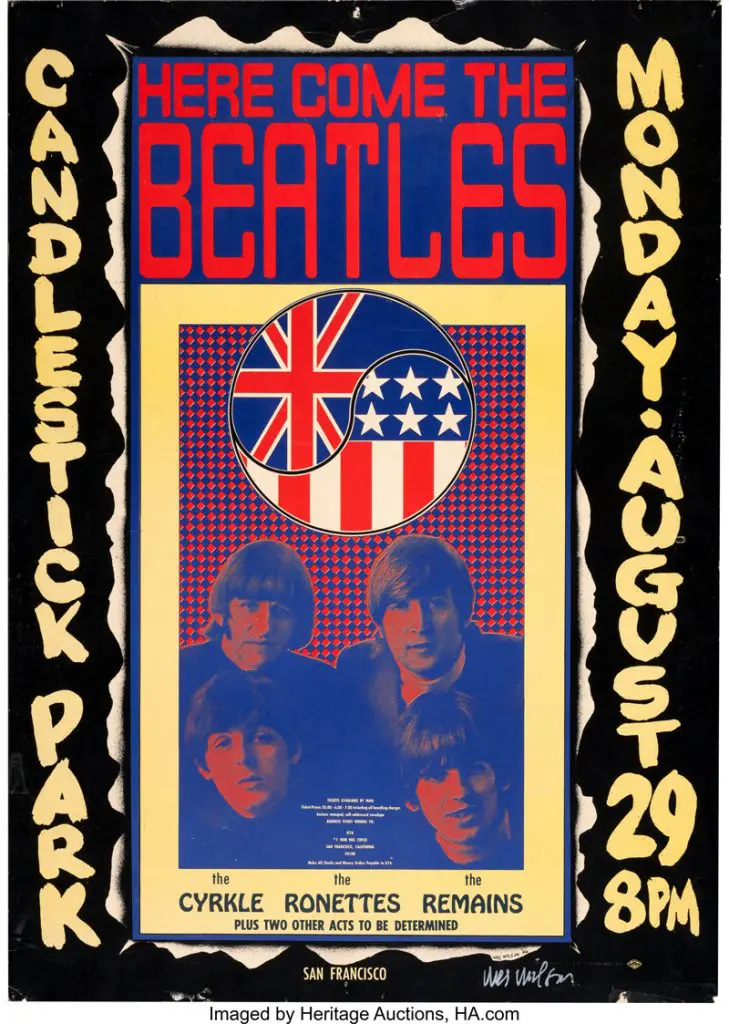 cartel de los Beatles diseño de Wes Wilson