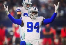 Randy Gregory (Dallas Cowboys) lleva suspendido desde febrero de 2019 por cuatro positivos en cannabis.