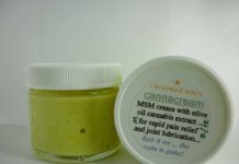 Crema de cannabis envasada