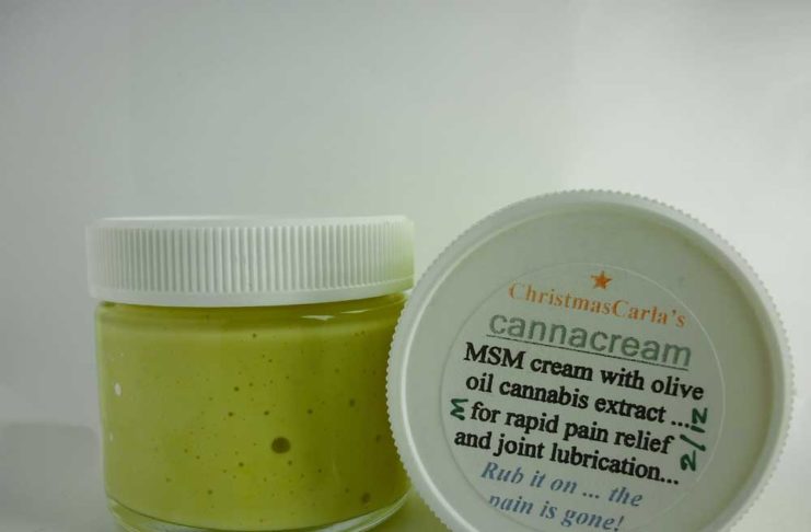 Crema de cannabis envasada