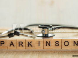 Medical and Health Care Words Typography Concept, Parkinson Disease