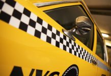 Yellow Taxi Cab Closeup