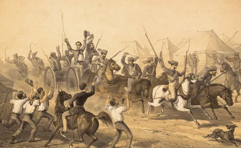 Tropas brit&aacute;nicas en Delhi