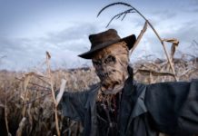 THC y miedo Scary scarecrow in a hat