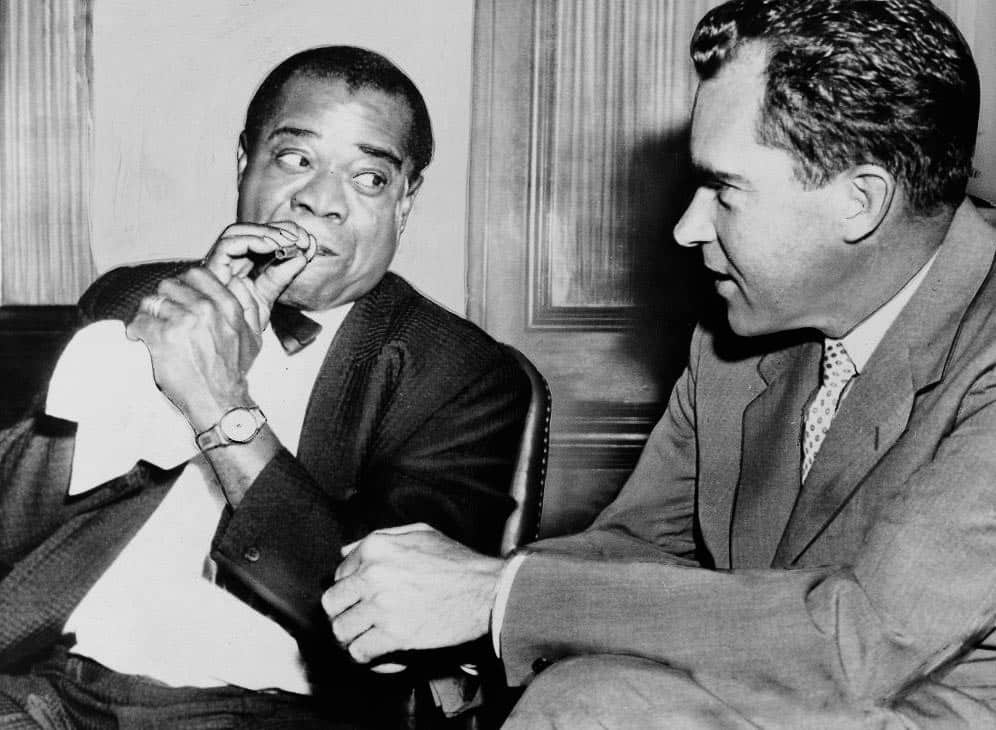 Richard Nixon y Louis Armstrong 