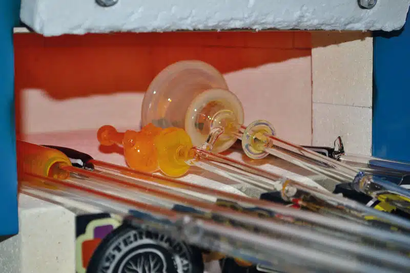 Piezas metidas en el horno