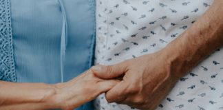 Couple, holding hands
