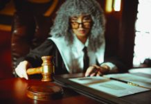 NORML y SAM piden participar en la audiencia de la DEA sobre cannabis Judge in courtroom with gavel and documents