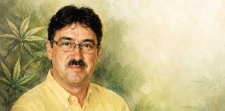 Retrato ilustrado de Henk IJpelaar, cofundador de Hesi.