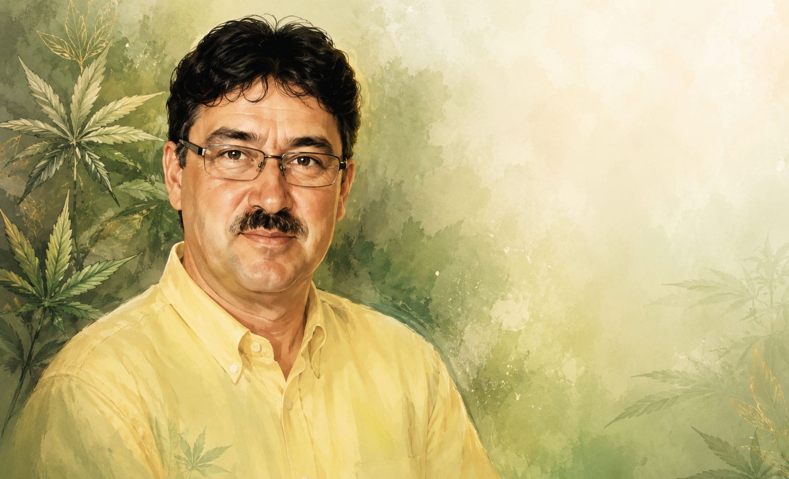 Retrato ilustrado de Henk IJpelaar, cofundador de Hesi.