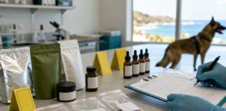 Productos comercializados como CBD preparados para una inspección y un análisis de laboratorio