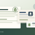 Ilustracion editorial de documentos federales y una credencial de empleo junto a una hoja de cannabis
