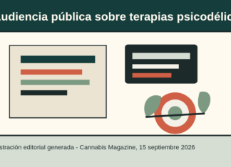 La FDA abre en EE UU el debate público sobre terapias psicodélicas Ilustracion editorial sobre una audiencia publica de la FDA acerca de terapias psicodelicas