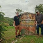 _Benjamin Lind & Nathaniel Pennington -welcome to Nine Mile sign (1)