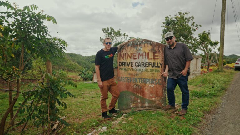 _Benjamin Lind & Nathaniel Pennington -welcome to Nine Mile sign (1)