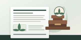 Ilustracion editorial sobre una sentencia judicial de cannabis medicinal en Nebraska