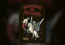 Disculpen, es mi vida: «Memorias de heroína y desamor», de Eduardo Hidalgo Portada del libro Memorias de heroína y desamor, de Eduardo Hidalgo, sobre fondo oscuro
